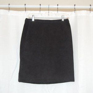 NO TAG Black Suede Like Pencil Skirt  Size?  Check Measurements